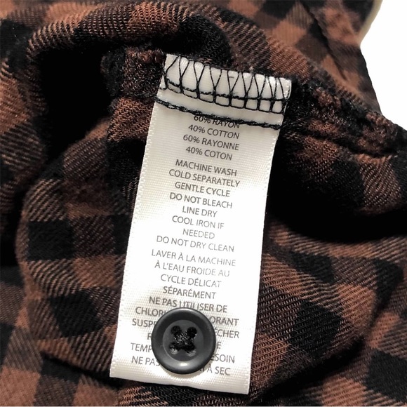 Beach Lunch Lounge Plaid Flannel Popover Blouse - Picture 11 of 13